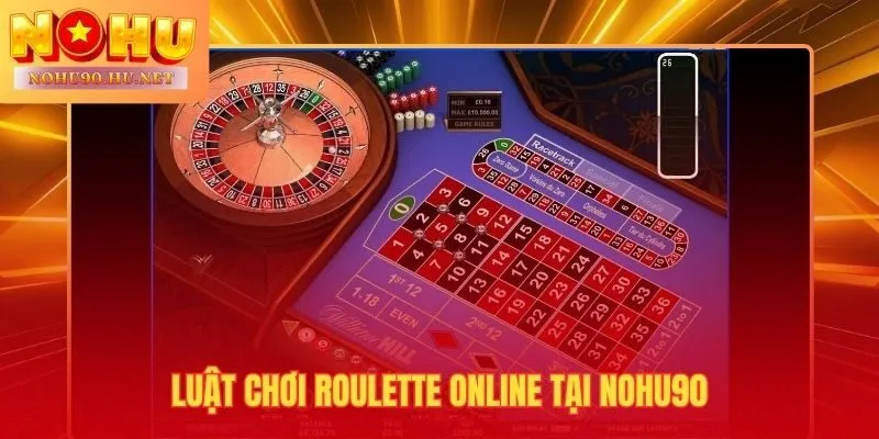 Bàn roulette online tại Nohu90 với 10 loại cược và house edge 2,70%